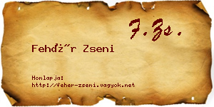 Fehér Zseni névjegykártya
